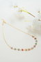 Heliophilia Silver Collar de Latón con Piedra de Circonio Dorado